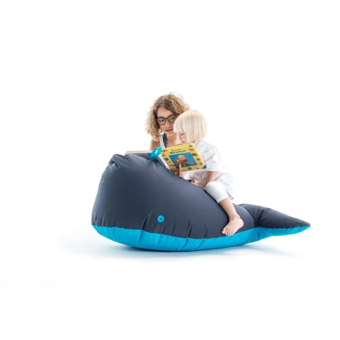 Sitting Bull Happy Zoo Ben Kinder-Sitzsack - 92x47x70 Cm - Dunkelblau 6 Sitting Bull Happy Zoo Ben Kinder-Sitzsack - 92x47x70 Cm - Dunkelblau – Bild 4