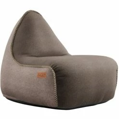 SACKit Canvas Lounge Chair Sitzsack - 96x80x70 Cm - Brown-sand