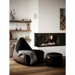 SACKit Canvas Lounge Chair Sitzsack - 96x80x70 Cm - Black-brown -Leitmotiv Shop unnamed file 1294