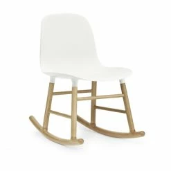 Normann Copenhagen Normann Form Rocking Oak Schaukelstuhl - H 73 X B 47 X T 67 Cm - White / Eiche