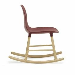 Normann Copenhagen Normann Form Rocking Oak Schaukelstuhl - H 73 X B 47 X T 67 Cm - Red / Eiche -Leitmotiv Shop unnamed file 1492