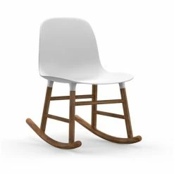 Normann Copenhagen Normann Form Rocking Walnut Schaukelstuhl - H 73 X B 47 X T 67 Cm - White / Walnuss