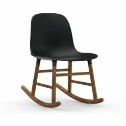 Normann Copenhagen Normann Form Rocking Walnut Schaukelstuhl - H 73 X B 47 X T 67 Cm - Black / Walnuss