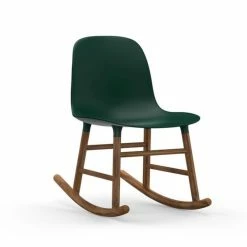 Normann Copenhagen Normann Form Rocking Walnut Schaukelstuhl - H 73 X B 47 X T 67 Cm - Green / Walnuss