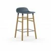 Normann Copenhagen Form Barstuhl Oak - Sitzhöhe 65 Cm - B 43 X T 43 Cm - Blue -Leitmotiv Shop unnamed file 151