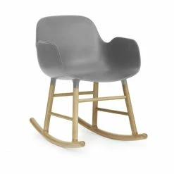 Normann Copenhagen Normann Form Rocking Oak Schaukelstuhl Mit Armlehne - H 73 X B 56 X T 67 Cm - Grey / Eiche