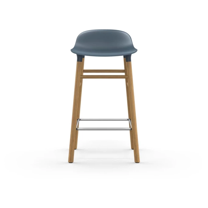 Normann Copenhagen Form Barstuhl Oak - Sitzhöhe 65 Cm - B 43 X T 43 Cm - Blue 4 Normann Copenhagen Form Barstuhl Oak - Sitzhöhe 65 Cm - B 43 X T 43 Cm - Blue – Bild 2