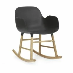 Normann Copenhagen Normann Form Rocking Oak Schaukelstuhl Mit Armlehne - H 73 X B 56 X T 67 Cm - Black / Eiche