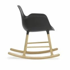 Normann Copenhagen Normann Form Rocking Oak Schaukelstuhl Mit Armlehne - H 73 X B 56 X T 67 Cm - Black / Eiche -Leitmotiv Shop unnamed file 1524