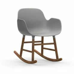 Normann Copenhagen Normann Form Rocking Walnut Schaukelstuhl Mit Armlehne - H 73 X B 56 X T 67 Cm - Grey / Walnuss