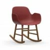 Normann Copenhagen Normann Form Rocking Walnut Schaukelstuhl Mit Armlehne - H 73 X B 56 X T 67 Cm - Red / Walnuss -Leitmotiv Shop unnamed file 1565