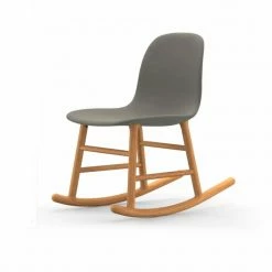 Normann Copenhagen Normann Rocking Oak Schaukelstuhl Textil-gepolstert Fame - H 73 X B 47 X T 67 Cm - Grey 61136
