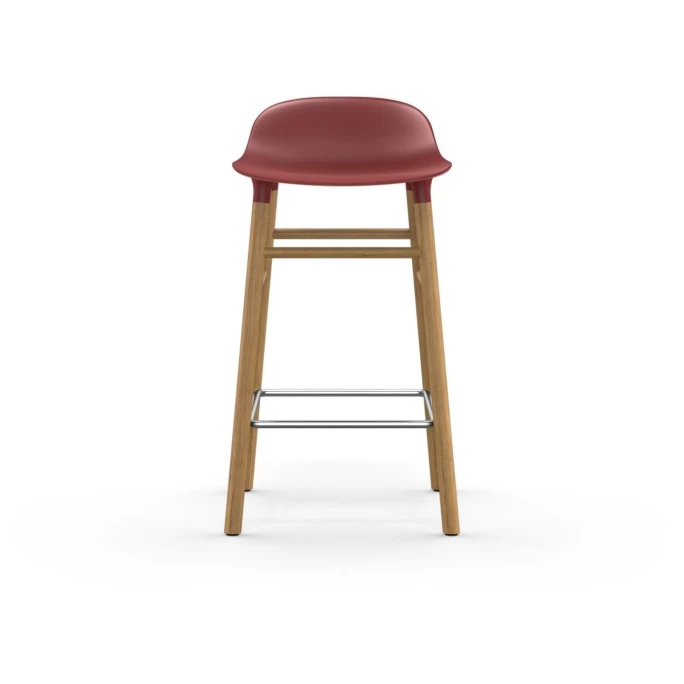 Normann Copenhagen Form Barstuhl Oak - Sitzhöhe 65 Cm - B 43 X T 43 Cm - Red 4 Normann Copenhagen Form Barstuhl Oak - Sitzhöhe 65 Cm - B 43 X T 43 Cm - Red – Bild 2