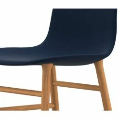 Normann Copenhagen Normann Rocking Oak Schaukelstuhl Textil-gepolstert Fame - H 73 X B 47 X T 67 Cm - Blue 66071 -Leitmotiv Shop unnamed file 1586