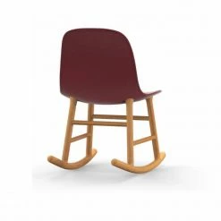 Normann Copenhagen Normann Rocking Oak Schaukelstuhl Leder-gepolstert Tango - H 73 X B 47 X T 67 Cm - Red 41578 -Leitmotiv Shop unnamed file 1629