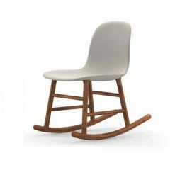 Normann Copenhagen Normann Rocking Walnut Schaukelstuhl Textil-gepolstert - H 73 X B 47 X T 67 Cm - White