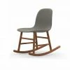 Normann Copenhagen Normann Rocking Walnut Schaukelstuhl Textil-gepolstert Fame - H 73 X B 47 X T 67 Cm - Grey 61136