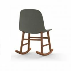 Normann Copenhagen Normann Rocking Walnut Schaukelstuhl Textil-gepolstert Fame - H 73 X B 47 X T 67 Cm - Grey 61136 -Leitmotiv Shop unnamed file 1638
