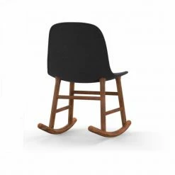 Normann Copenhagen Normann Rocking Walnut Schaukelstuhl Textil-gepolstert Fame - H 73 X B 47 X T 67 Cm - Dark Grey 60019 -Leitmotiv Shop unnamed file 1643