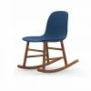 Normann Copenhagen Normann Rocking Walnut Schaukelstuhl Textil-gepolstert Steelcut - H 73 X B 47 X T 67 Cm - Blue 753 -Leitmotiv Shop unnamed file 1673
