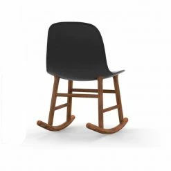 Normann Copenhagen Normann Rocking Walnut Schaukelstuhl Leder-gepolstert Tango - H 73 X B 47 X T 67 Cm - Dark Grey 41580 -Leitmotiv Shop unnamed file 1689