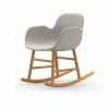 Normann Copenhagen Normann Rocking Oak Schaukelstuhl Armchair Textil-gepolstert - H 73 X B 56 X T 67 Cm - White -Leitmotiv Shop unnamed file 1691
