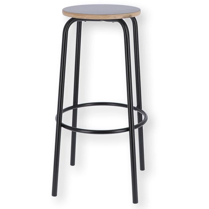 Jan Kurtz PARIS Barhocker - Ø 32 Cm - Höhe 75 Cm - Schwarz/schwarz 4 Jan Kurtz PARIS Barhocker - Ø 32 Cm - Höhe 75 Cm - Schwarz/schwarz – Bild 2