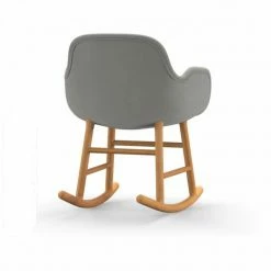 Normann Copenhagen Normann Rocking Oak Schaukelstuhl Armchair Textil-gepolstert - H 73 X B 56 X T 67 Cm - White -Leitmotiv Shop unnamed file 1720