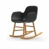 Normann Copenhagen Normann Rocking Oak Schaukelstuhl Leder-gepolstert Tango - H 73 X B 56 X T 67 Cm - Dark Grey 41580 -Leitmotiv Shop unnamed file 1750