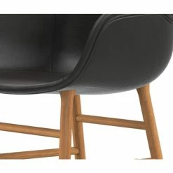 Normann Copenhagen Normann Rocking Oak Schaukelstuhl Leder-gepolstert Tango - H 73 X B 56 X T 67 Cm - Dark Grey 41580 -Leitmotiv Shop unnamed file 1753