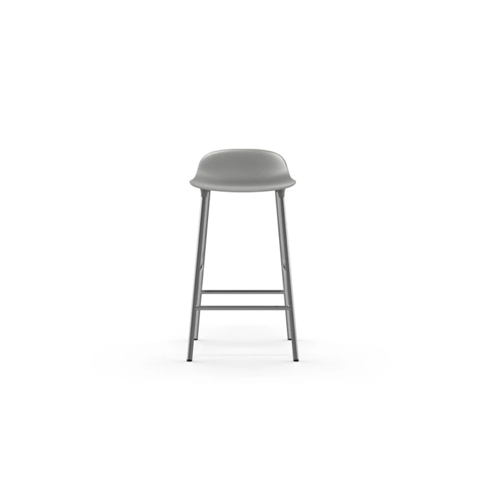 Normann Copenhagen Form Barstuhl Chrome - Sitzhöhe 65 Cm - B 43 X T 43 Cm - Grey 4 Normann Copenhagen Form Barstuhl Chrome - Sitzhöhe 65 Cm - B 43 X T 43 Cm - Grey – Bild 2