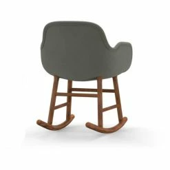 Normann Copenhagen Normann Rocking Walnut Schaukelstuhl Textil-gepolstert Fame - H 73 X B 56 X T 67 Cm - Grey 61136 -Leitmotiv Shop unnamed file 1765