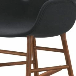 Normann Copenhagen Normann Rocking Walnut Schaukelstuhl Textil-gepolstert Fame - H 73 X B 56 X T 67 Cm - Dark Grey 60019 -Leitmotiv Shop unnamed file 1771