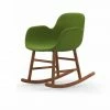 Normann Copenhagen Normann Rocking Walnut Schaukelstuhl Textil-gepolstert Fame - H 73 X B 56 X T 67 Cm - Green - 68035 -Leitmotiv Shop unnamed file 1777
