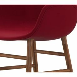 Normann Copenhagen Normann Rocking Walnut Schaukelstuhl Textil-gepolstert Fame - H 73 X B 56 X T 67 Cm - Red 64089 -Leitmotiv Shop unnamed file 1784