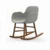 Normann Copenhagen Normann Rocking Walnut Schaukelstuhl Armchair Textil-gepolstert - H 73 X B 56 X T 67 Cm - White -Leitmotiv Shop unnamed file 1786