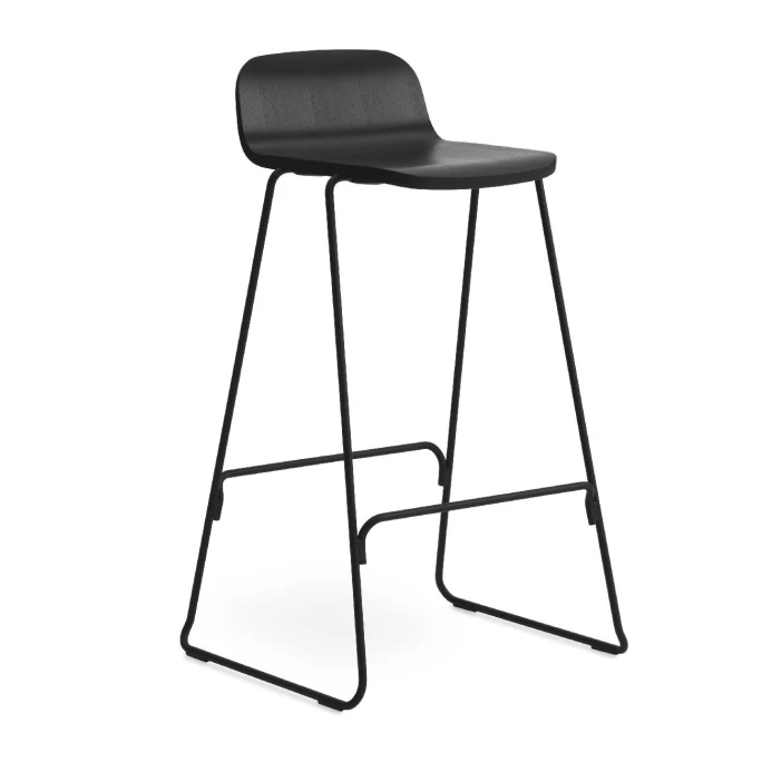Normann Copenhagen Just Barstool Barhocker Mit Lehne - 80 X 46,5 X 42 Cm - Sitzhöhe 65 Cm - Black/Black 3 Normann Copenhagen Just Barstool Barhocker Mit Lehne - 80 X 46,5 X 42 Cm - Sitzhöhe 65 Cm - Black/Black