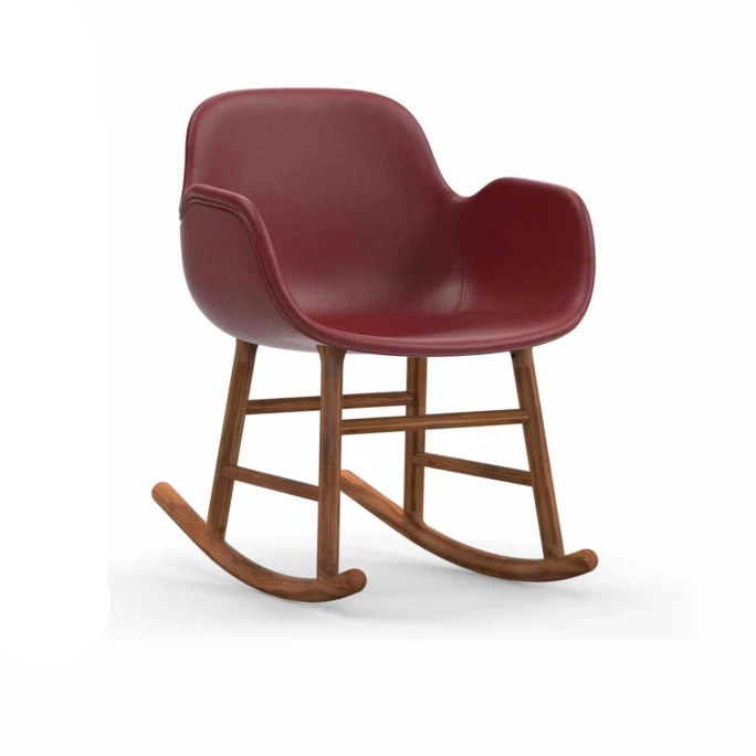 Normann Rocking Walnut Schaukelstuhl Leder-gepolstert tango - H 73 x B 56 x T 67 cm - red 41578 Normann Copenhagen Normann Rocking Walnut Schaukelstuhl Leder-gepolstert Tango - H 73 X B 56 X T 67 Cm - Red 41578 -Leitmotiv Shop unnamed file 1817