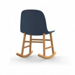 Normann Copenhagen Normann Rocking Oak Schaukelstuhl Textil-gepolstert Breeze Fusion - H 73 X B 47 X T 67 Cm - Blue 4602 -Leitmotiv Shop unnamed file 1831