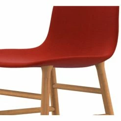 Normann Copenhagen Normann Rocking Oak Schaukelstuhl Textil-gepolstert Remix - H 73 X B 47 X T 67 Cm - Red 643 -Leitmotiv Shop unnamed file 1860