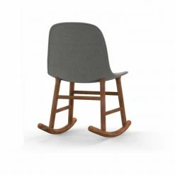 Normann Copenhagen Normann Rocking Walnut Schaukelstuhl Textil-gepolstert Remix - H 73 X B 47 X T 67 Cm - Grey 123 -Leitmotiv Shop unnamed file 1887