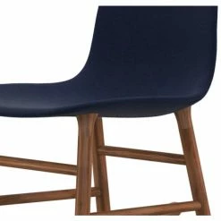 Normann Copenhagen Normann Rocking Walnut Schaukelstuhl Textil-gepolstert Remix - H 73 X B 47 X T 67 Cm - Blue 773 -Leitmotiv Shop unnamed file 1898