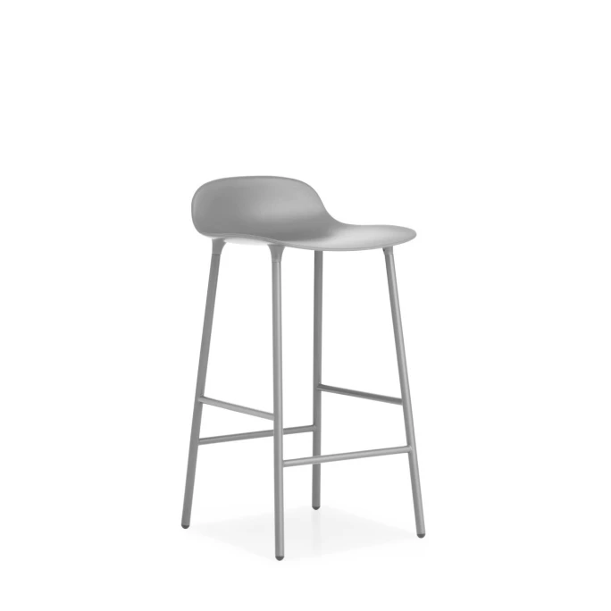 Normann Copenhagen Form Barstuhl Steel - Sitzhöhe 65 Cm - B 43 X T 43 Cm - Grey 3 Normann Copenhagen Form Barstuhl Steel - Sitzhöhe 65 Cm - B 43 X T 43 Cm - Grey