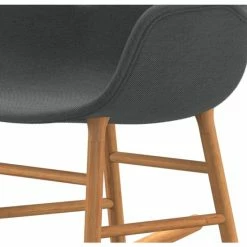 Normann Copenhagen Normann Rocking Oak Schaukelstuhl Textil-gepolstert Steelcut Trio - H 73 X B 56 X T 67 Cm - Dark Grey 153 -Leitmotiv Shop unnamed file 1917