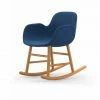 Normann Copenhagen Normann Rocking Oak Schaukelstuhl Textil-gepolstert Steelcut Trio - H 73 X B 56 X T 67 Cm - Blue 753 -Leitmotiv Shop unnamed file 1918