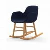 Normann Copenhagen Normann Rocking Oak Schaukelstuhl Textil-gepolstert Remix - H 73 X B 56 X T 67 Cm - Blue 773 -Leitmotiv Shop unnamed file 1936
