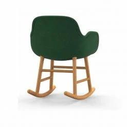 Normann Copenhagen Normann Rocking Oak Schaukelstuhl Textil-gepolstert Remix - H 73 X B 56 X T 67 Cm - Green - 982 -Leitmotiv Shop unnamed file 1943