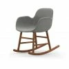 Normann Copenhagen Normann Rocking Walnut Schaukelstuhl Textil-gepolstert Steelcut - H 73 X B 56 X T 67 Cm - Grey 113