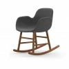 Normann Copenhagen Normann Rocking Walnut Schaukelstuhl Textil-gepolstert Steelcut - H 73 X B 56 X T 67 Cm - Dark Grey 153 -Leitmotiv Shop unnamed file 1949