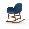 Normann Copenhagen Normann Rocking Walnut Schaukelstuhl Textil-gepolstert Steelcut - H 73 X B 56 X T 67 Cm - Blue 753 -Leitmotiv Shop unnamed file 1953